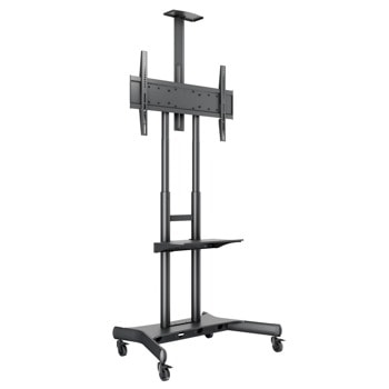 Стойка за телевизор Multibrackets MB4627, за под, до 55-80", VESA до 800x500, до 90kg, регулируема, с колела, черна | JAR Computers Multibrackets MB4627