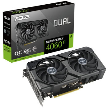 Видео карта Nvidia GF RTX 4060 Ti, 8GB, Asus Dual EVO, OC, PCI-E 4.0, GDDR6, 128-bit, DisplayPort, HDMI | JAR Computers Asus Dual GeForce RTX 4060 Ti EVO OC