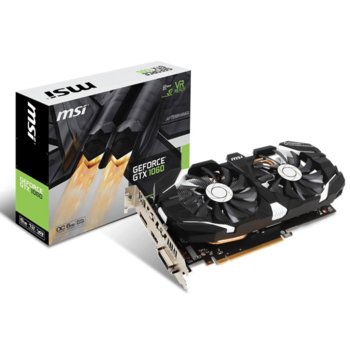 Видео карта Nvidia GeForce GTX 1060, 6GB, MSI GTX 1060 6GT OCV1, PCI-E 3.0, GDDR5, 192 bit, HDMI, DVI, DisplayPort | JAR Computers MSI GeForce GTX 1060 6GT OCV1