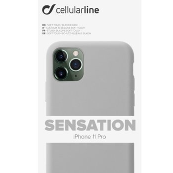 Cellular Line Sensation за iPhone 11 Pro, Сив