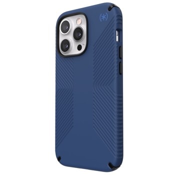 Калъф за Apple iPhone 13 Pro, поликарбонатов, Speck Presidio2 Grip Coastal Blue (141712-9128), удароустойчив, антимикробно покритие Microban, син | JAR Computers Speck iPhone 13 Pro Presidio2 Grip Blue 141712-912