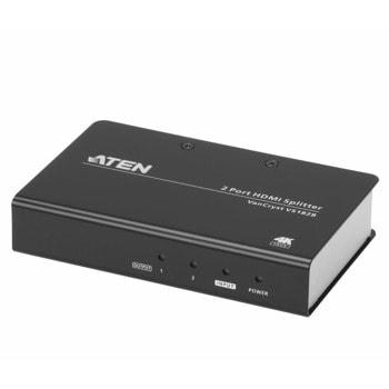 HDMI сплитер ATEN VS182B, от 1x HDMI(ж) към 2x HDMI(ж), до 5м, до 4K@60Hz резолюция, 3D поддръжка, 1 устройство | JAR Computers Aten VS182B