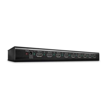 HDMI сплитер Lindy LNY-38242, от 1x HDMI(ж) към 8x HDMI(ж), до Ultra HD резолюция, 3D поддръжка | JAR Computers LINDY LNY-38242