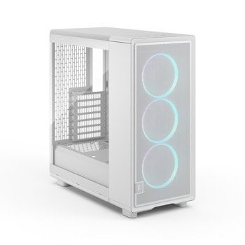 Кутия Fractal Design Epoch White TG RGB CLEAR TI, ATX/mATX/Mini-ITX, 1x USB 3.1 Type-C, 3x 120mm вентилатор, с прозорец, бяла, без захранване | JAR Computers кутия fractal design epoch white tg rgb clear ti
