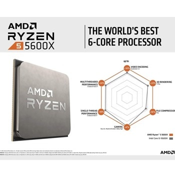 AMD Ryzen 5 5600X Tray 100-000000065