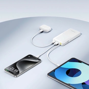 baseus bipow 2 20w 10000mah бял