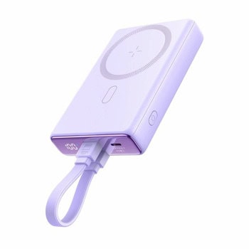 Външна батерия /power bank/ Joyroom JR-PBM01, 10 000mAh, розова, 1x USB-C, 2x Lightning, безжично зареждане MagSafe, кабел от USB-C(м) към Lightning(м) | JAR Computers Joyroom JR-PBM01 Pink