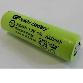 Акумулаторна батерия GP Batteries R6, AA, 200AAH-B, 1.2V, 2000mAh, NiMH, 1бр. | JAR Computers GP-BR-R6-2000-BULK