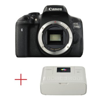 Canon EOS 750D with Canon SELPHY CP1200 white