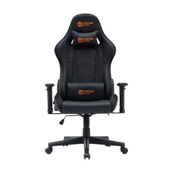 Геймърски стол Canyon Irida RGBCH03, до 150 kg, PU кожа, Class 4 газов амортисьор, метална рамка, RGB подсветка, лумбална опора, черен | JAR Computers Canyon Irida RGBCH03 CNS-RGBCH03