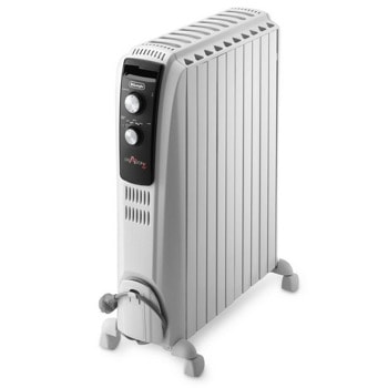 Маслен радиатор DeLonghi TRD4 1025 DRAGON, 2500W, за помещения до 25m2, светлинен индикатор, бял image