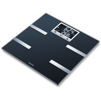 Електронен кантар Beurer, натоварване до 180 кг, LCD екран, BMI калкулатор, памет за 8 потребителя, автоматично изключване, Bluetooth, черен image