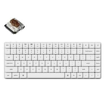 Клавиатура Keychron K3 White Pro QMK/VIA (K3P-P3), механична, Gateron Low Profile Brown суичове, безжична, гейминг, RGB подсветка, бяла, USB, Bluetooth | JAR Computers Keychron K3 Pro White QMK/VIA K3P-P3