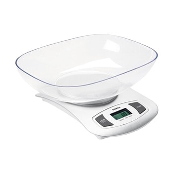 Кухненски кантар Sencor SKS 4001WH, дигитален, до 5 кг, точност до 1гр, LCD дисплей, автоматично изключване, бял image