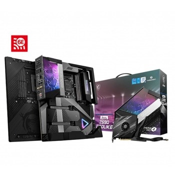 Дънна платка MSI MEG Z590 GODLIKE, Z590, LGA1200, DDR4, PCI-E 4.0 (mDP)(CF&SLI), 6x SATA 6Gb/s, 4x M.2, 2x Thunderbolt 4, Wi-Fi, Bluetooth, E-ATX | JAR Computers MSI MEG Z590 GODLIKE