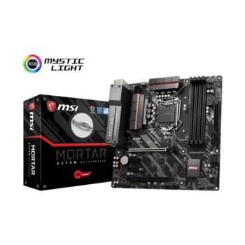 Дънна платка MSI Z370M MORTAR, Z370, LGA1151, DDR4, PCI-E (CF), 4x SATA 6Gb/s, 2x Turbo M.2 slots, 8x USB 3.1, micro ATX | JAR Computers MSI Z370M MORTAR