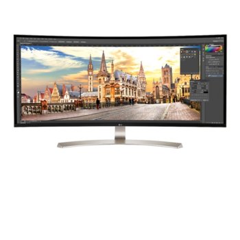 Монитор LG 38UC99-W, 37.5"(95.3 cm) IPS панел, 75, UW4k, 5ms, 1000000000: 1, 300 cd/m², HDMI, Display Port, черен | JAR Computers Monitor LG 38UC99-W black