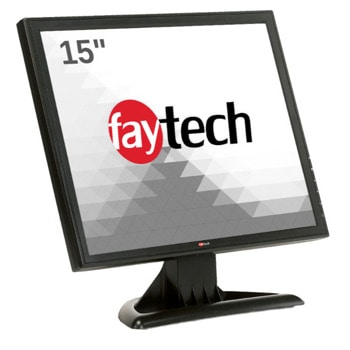 Индустриален монитор Faytech 1010502336 FT15TMB, 15" (38.10 cm) HD LED Resistive single touch Touchscreen, HDMI, DisplayPort, VGA | JAR Computers Faytech 1010502332 FT15TMB