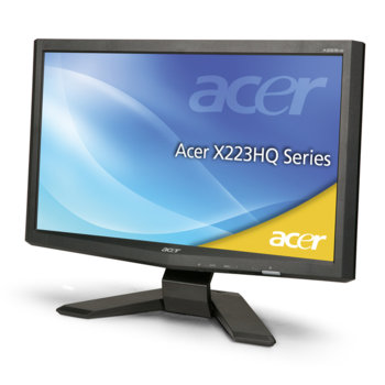 Монитор 22" (~55 cm) Acer X223HQ FULL HD, 16:9, 5ms 20000:1 300cd/m2, TCO'03, черен, 3г. | JAR Computers 22" (~55 cm) Acer X223HQ FULL HD