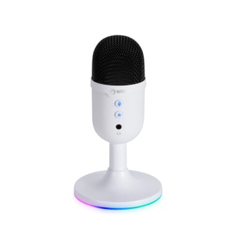 Микрофон Marvo MIC-06 White, предназначен за гейминг, USB, бял | JAR Computers Микрофон Marvo MIC-06 White