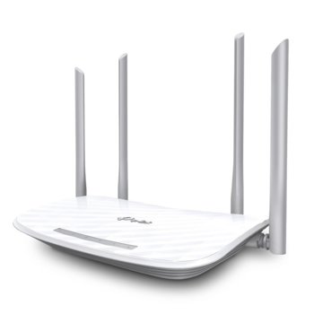 Рутер TP-Link Archer A5, 1200Mbps, 2.4GHz(300Mbps), 5GHz(867Mbps), Wireless AC, 4x LAN 10/100 Mbps, 1x WAN 10/100, 4x външни антени | JAR Computers TP-Link Archer A5 6935364084134