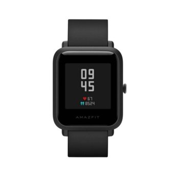 Смарт часовник Xiaomi AMAZFIT Bip S Black, 1.28" (3.25 cm) LCD Touchscreen дисплей, до 40 дни живот на батерията, IP68, черен | JAR Computers Xiaomi AMAZFIT Bip S Black