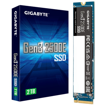 Памет SSD 2TB Gigabyte Gen3 2500E, NVMe, M.2 (2280), скорост на четене до 2400MB/s, скорост на запис до 2000MB/s | JAR Computers Gigabyte Gen3 2500E 2TB G325E2TB