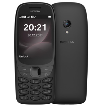 GSM Nokia 6310 (черен), 2.8" (7.11 cm) TFT дисплей, 8MB RAM, 16MB Flash памет (+ microSD слот), 0.3 Mpix камера | JAR Computers NOKIA 6310 DS BLACK