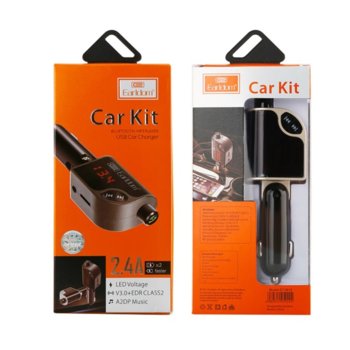 FM Трансмитер Earldom M16, Bluetooth, USB, 2.5A, различни цветове | JAR Computers DF17280 FM Трансмитер, Earldom, M16