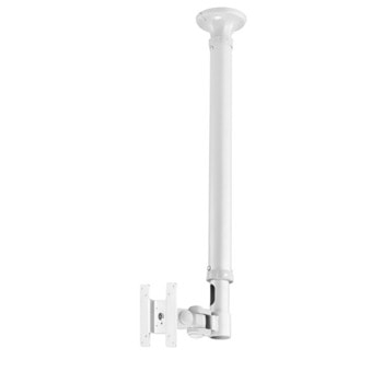 Стойка за телевизор NewStar FPMA-C100WHITE, за таван, за екрани от 10" до 30", VESA до 200x100 mm, макс. тегло до 12кг., регулируема, бяла | JAR Computers NewStar FPMA-C100WHITE
