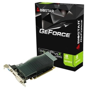 Видео карта Nvidia GF 210, 1GB, BIOSTAR, PCI-E 2.0 x16, 64-bit, DDR3, HDMI, DVI, D-SUB | JAR Computers BIOSTAR GeForce 210 1GB