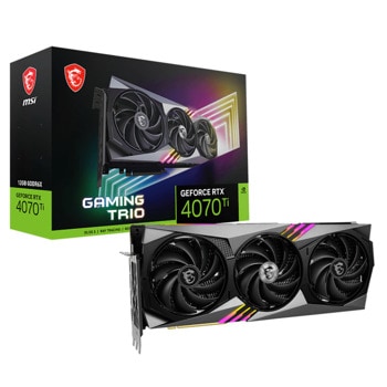 Видео карта Nvidia GF RTX 4070 Ti, 12GB, MSI Gaming Trio, PCI-E 4.0, GDDR6X, 192-bit, DisplayPort, HDMI | JAR Computers MSI GeForce RTX 4070 Ti GAMING TRIO 12G