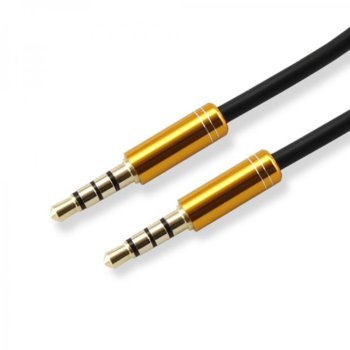 Kабел SBOX 3535-1.5G, Jack(м) 3.5mm към Jack(м) 3.5mm, 1.5м, златист | JAR Computers SBOX 3535-1.5G Jack(м) 3.5mm to Jack(м) 3.5mm 1.5m