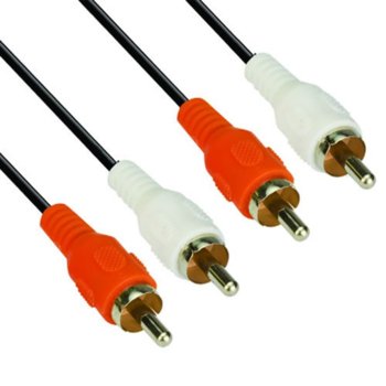 Кабел VCom CV022, 2x RCA Chinch(м) към 2x RCA Chinch(м), 3m, черен | JAR Computers VCom CV022 2x Chinch(м) към 2x Chinch(м) 3m