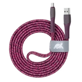 Кабел Rivacase PS6102RD12, от USB A(м) към USB C(м), 1.2m, червен | JAR Computers Rivacase PS6102RD12