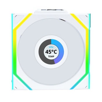 Вентилатор 120mm, Lian Li UNI FAN SL Wireless LCD, 4-pin, 1900rpm, бял | JAR Computers Lian Li G99.12SLLCD1W1W.00