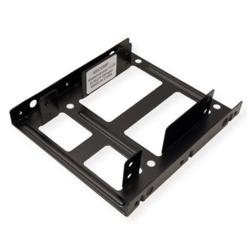 Преходник (mounting bracket) Roline 16.01.3008, от 2x 2.5" към 3.5" за SSD/HDD, метален, черен | JAR Computers ROLINE 16.01.3008