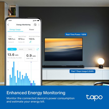 TP-Link Tapo P110M смарт контакт 2990 W Бяла