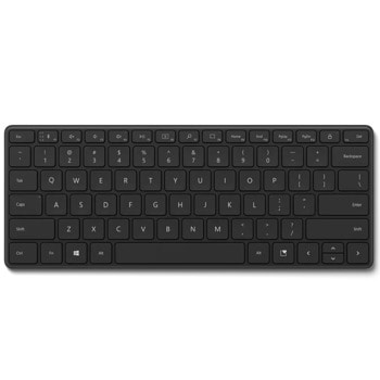 Клавиатура Microsoft Designer Compact Black, безжична, черна image
