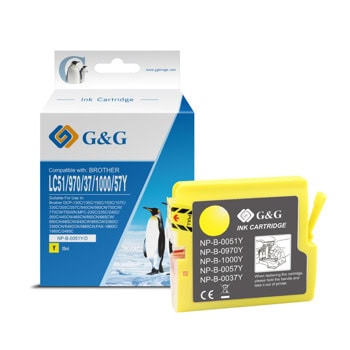 Глава за Brother MFC 235C/260C/DCP 135C/150C/153C/157C - Yellow - B-OLC51Y - G&G - Неоригинална, заб: 14.6 ml капацитет | JAR Computers G&G B-OLC51Y