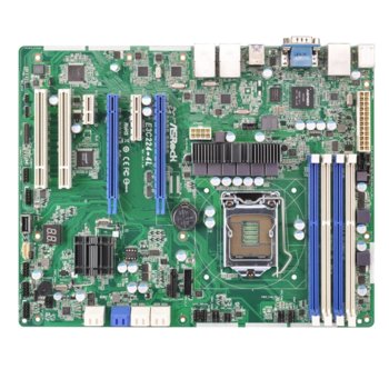 Дънна платка за сървър ASRock Rack, LGA1150, DDR3 ECC UDIMM, 5x LAN1000, 4x SATA 6Gb/s, 2x SATA 3Gb/s, 2x SATA 6Gb/s, RAID 0, 1, 5, 10, RAID 0, 1, 2x USB 3.0, ATX | JAR Computers ASRock Rack E3C224-4L