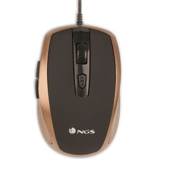 Мишка NGS Tick, оптична (1600 dpi), USB, златист image