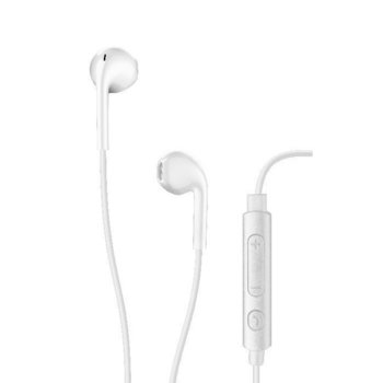 Слушалки AQL Live+, AUX, микрофон, бутон за разговори, бели | JAR Computers Стерео слушалки с микрофон AQL Live+ Бели