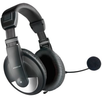 Слушалки Speedlink Thebe, микрофон, черни/сиви | JAR Computers Speedlink Thebe (SL-8743-BK)