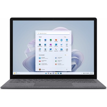 Лаптоп Microsoft Surface Laptop 5 (R8N-00009)(сребрист), десетядрен Intel Core i5-1235U 1.3/4.4GHz, 13.5" (34.29 cm) PixelSense Touchs Glare дисплей, (Thunderbolt 4), 16GB LPDDR5X, 512GB SSD, 1x USB 3.1 Type-A, Windows 11 Home, 1.29kg | JAR Computers Microsoft Surface Laptop 5 R8N-00009