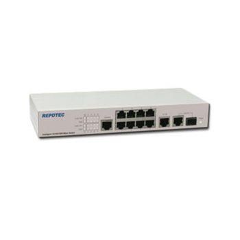 Суич Repotec (RP-0802GI) 8Port 100Mbps, 2Port 1000Mbps TX, 1Port 1000Mbps TX/SFP | JAR Computers SWITCH RP-0802GI 8P+2XGIGA TX