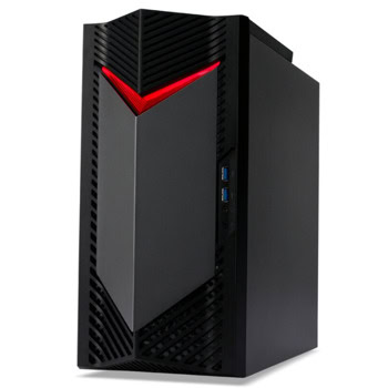 Настолен компютър Acer Nitro N50-130 (DG.E3QEX.00A), осемядрен AMD Ryzen 7 7700 3.8/5.3 GHz, NVIDIA GF RTX 4060 8GB, 32GB DDR5, 1TB SSD, 1x USB 3.2 Gen 2 Type-C, No OS | JAR Computers Acer Nitro N50-130 DG.E3QEX.00A