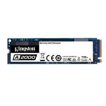 Памет SSD 500G Kingston A2000, PCIe Nvme, M.2 (2280), скорост на четене 2,200 MB/s, скорост на запис 1,500 MB/s | JAR Computers Kingston 500GB A2000 PCIe Nvme M.2-2280