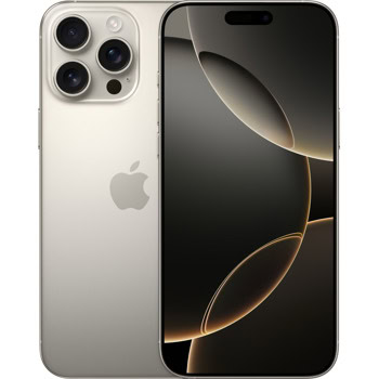 Смартфон Apple iPhone 16 Pro Max (Natural Titanium), поддържа 2 SIM карти, 6.9" (17.53cm) Super Retina XDR OLED Dolby Vision 120Hz дисплей, шестядрен Apple A18 Pro 4.04GHz, 8GB RAM, 256GB Flash памет, 48 + 12 + 48 & 12 Mpix камери, iOS, 227g | JAR Computers Apple iPhone 16 Pro Max Natural Titanium 256GB