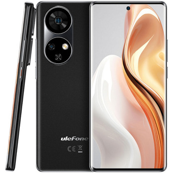 Смартфон Ulefone Note 17 Pro (черен), поддържа 2 SIM карти, 6.78" (17.22 cm) 120Hz AMOLED дисплей, осемядрен MediaTek Helio G99 2x2.2GHz & 6x2.0GHz, 12GB RAM, 256GB Flash памет, 108.0 + 5.0 & 32.0 Mpix камери, Android, 198g | JAR Computers Ulefone Note 17 Pro 12/256GB Black 6937748736042